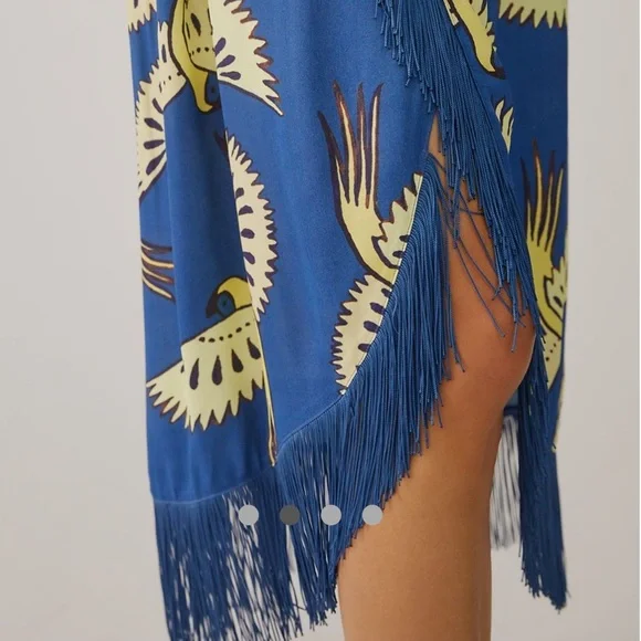 Farm Rio X Anthropologie Fringe Dress - Sz. L - Picture 2 of 16